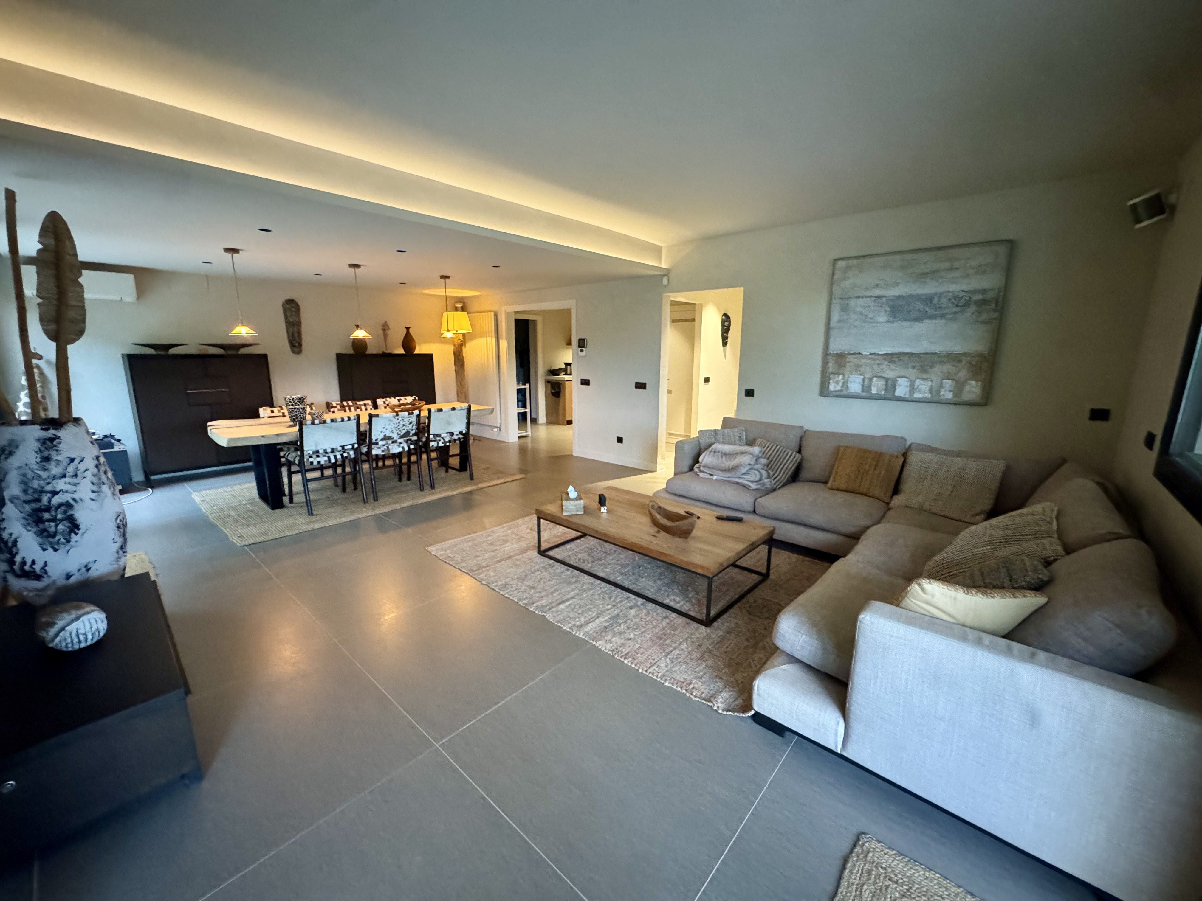Open-plan living and dining